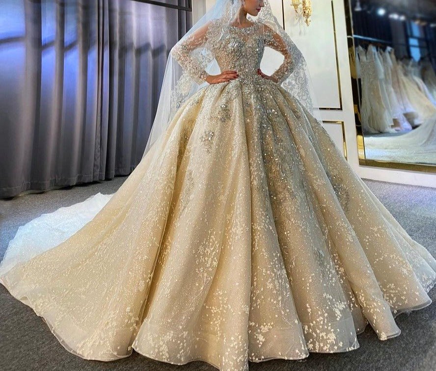 Luxury Heavy Beading Wedding Dress - Mscooco.co.uk Luxury Heavy Beading Wedding Dress - Mscooco.co.uk