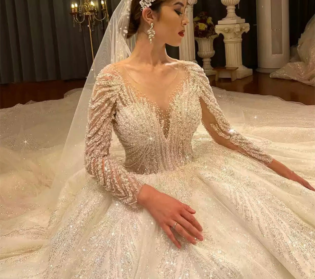 Luxury Royal Dubai Design Wedding Dress - Mscooco.co.uk