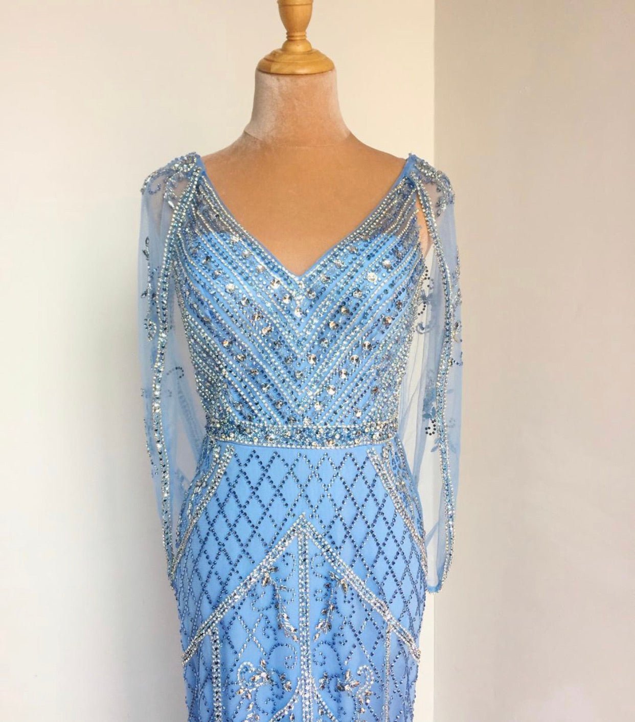 Malisa Crystal Shawl Yarn Formal Dress - Mscooco.co.uk