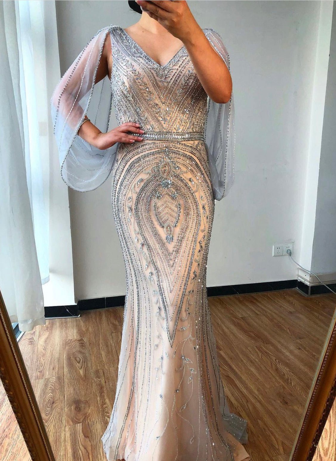 Malisa Crystal Shawl Yarn Formal Dress - Mscooco.co.uk
