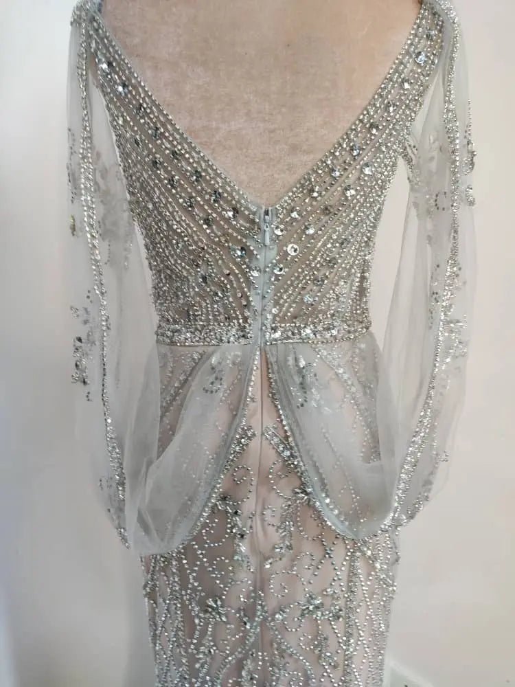 Malisa Crystal Shawl Yarn Formal Dress - Mscooco.co.uk
