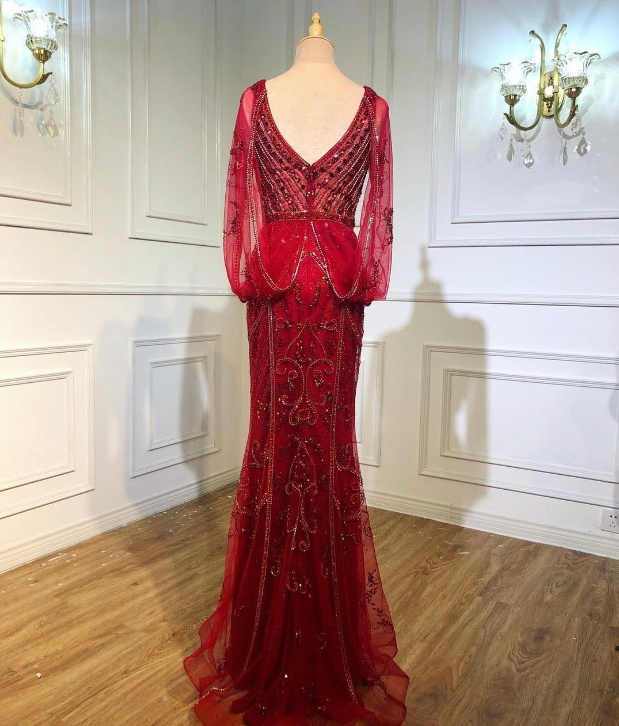Malisa Crystal Shawl Yarn Formal Dress - Mscooco.co.uk