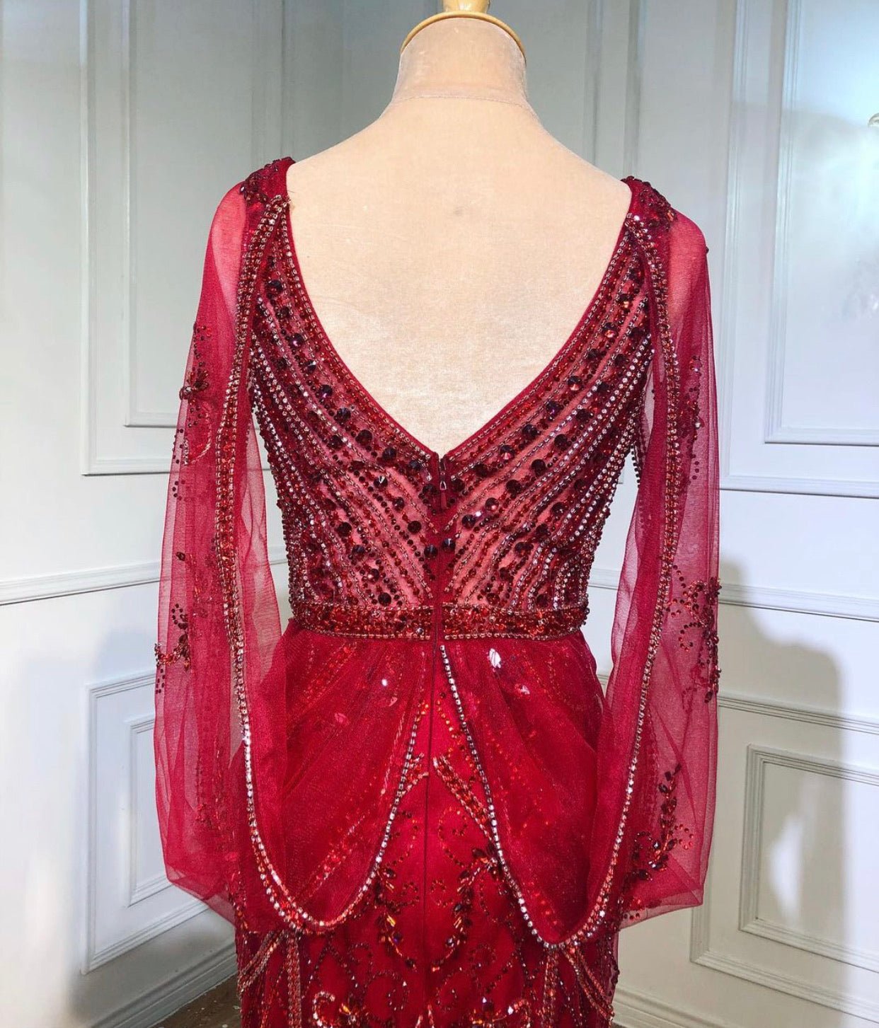 Malisa Crystal Shawl Yarn Formal Dress - Mscooco.co.uk