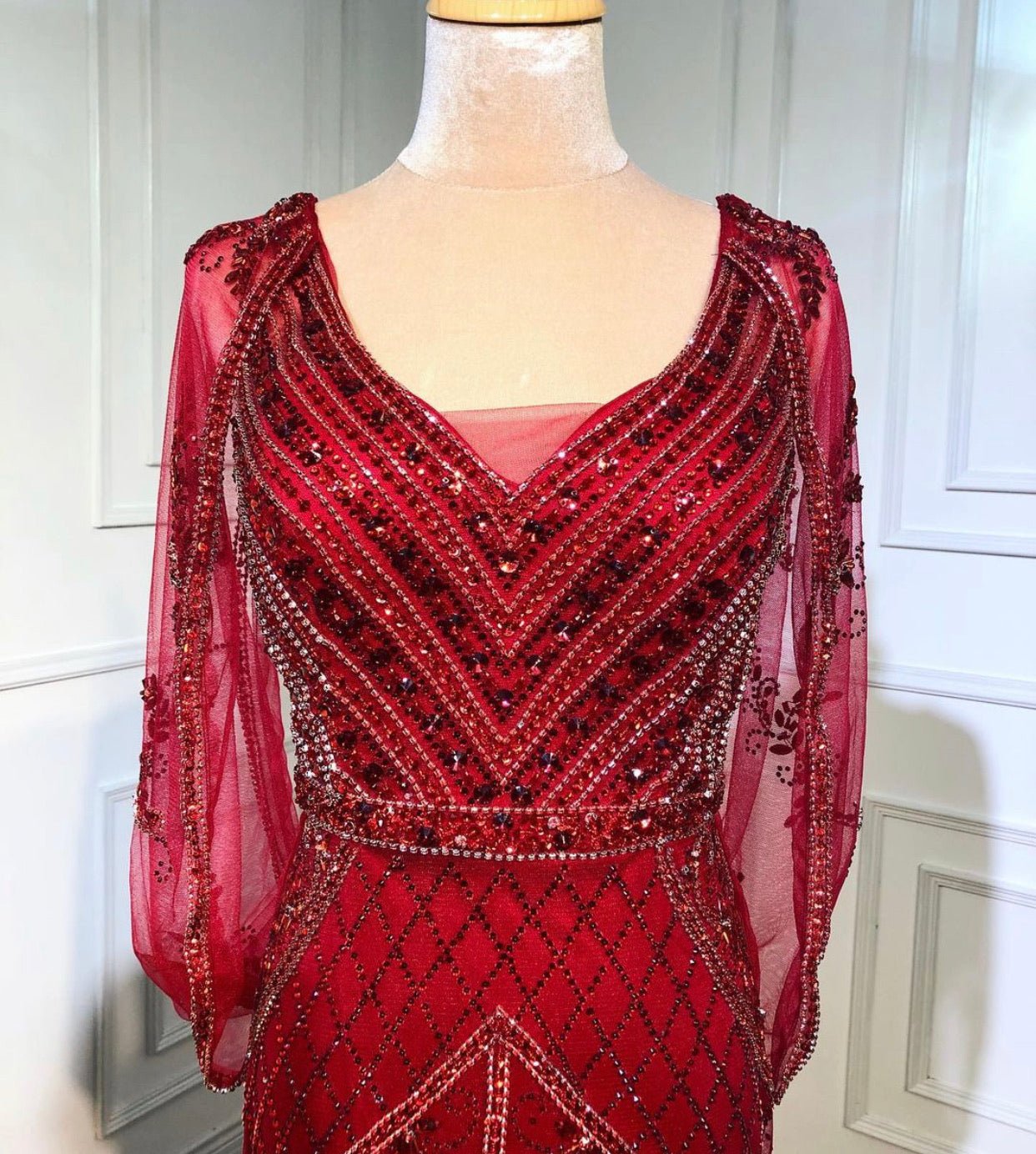 Malisa Crystal Shawl Yarn Formal Dress - Mscooco.co.uk