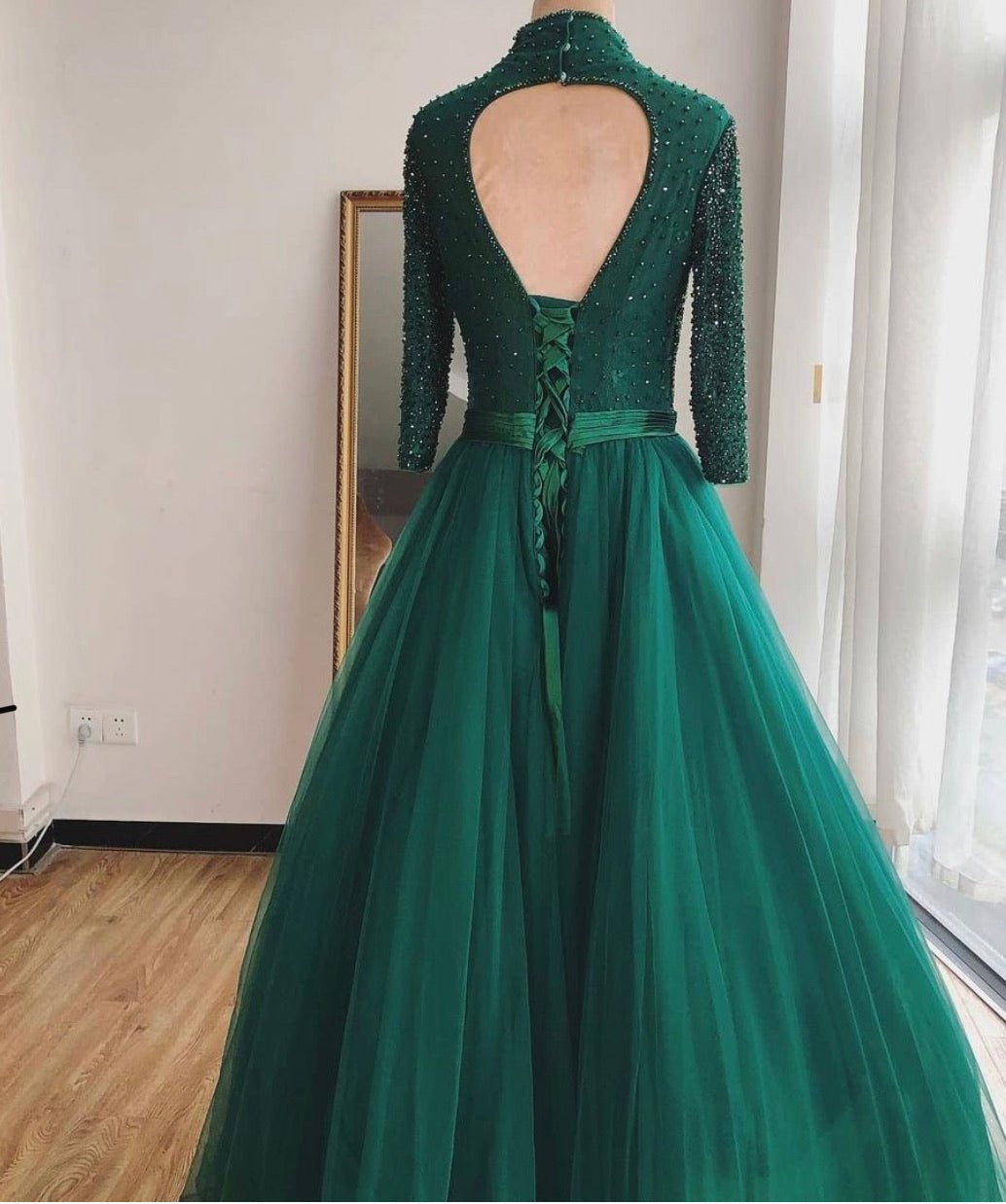 Mathilde Lace Up Tulle Formal Dress - Mscooco.co.uk