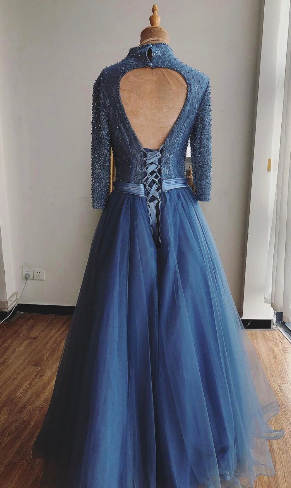 Mathilde Lace Up Tulle Formal Dress - Mscooco.co.uk