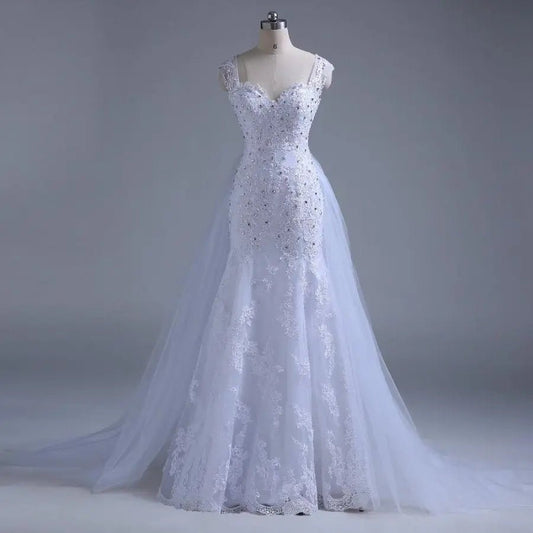 Mermaid Embroidered Bridal Gown - Mscooco.co.uk