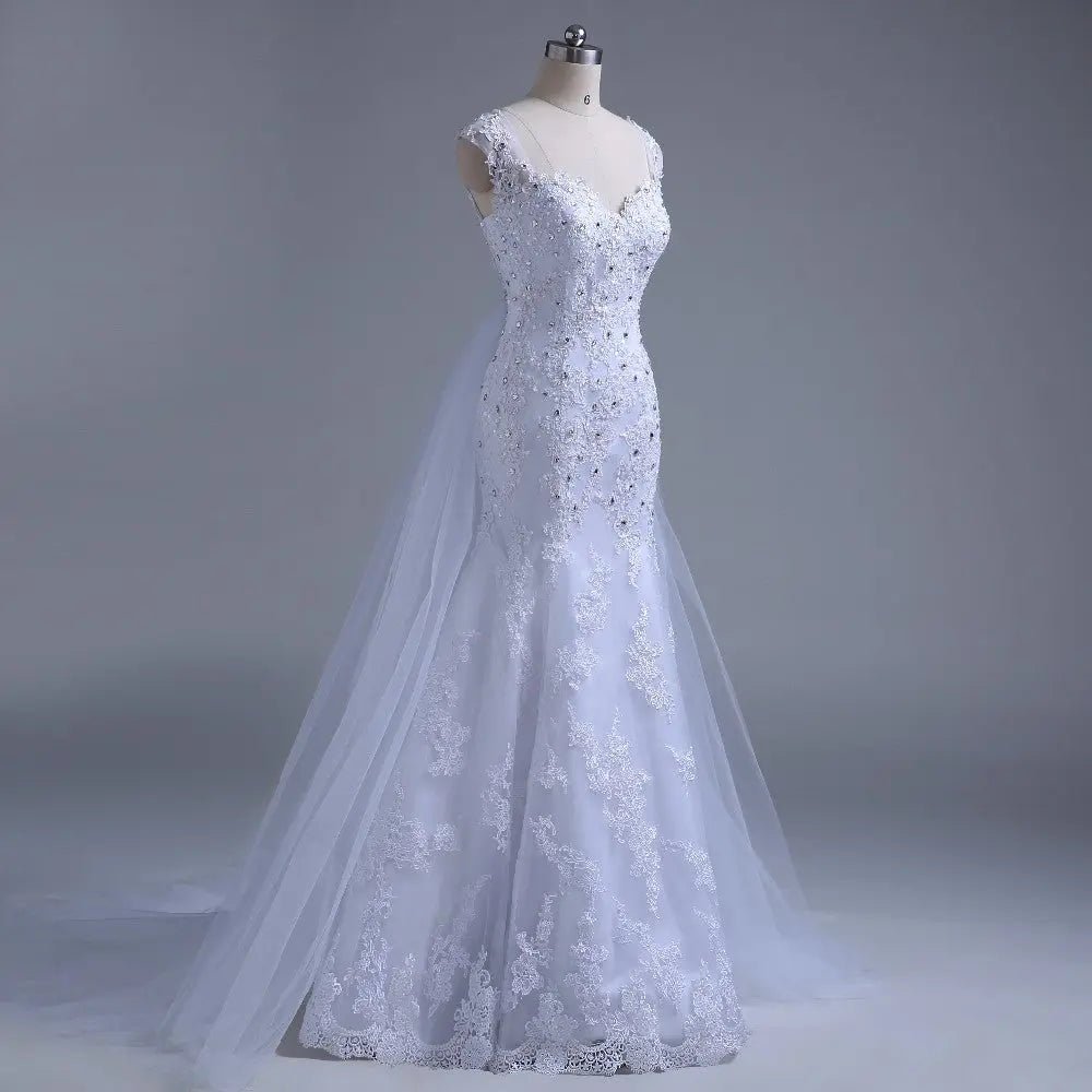Mermaid Embroidered Bridal Gown - Mscooco.co.uk