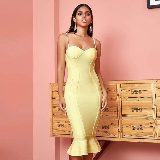 Mermaid Sexy Spaghetti Strap Bodycon Dress - Mscooco.co.uk
