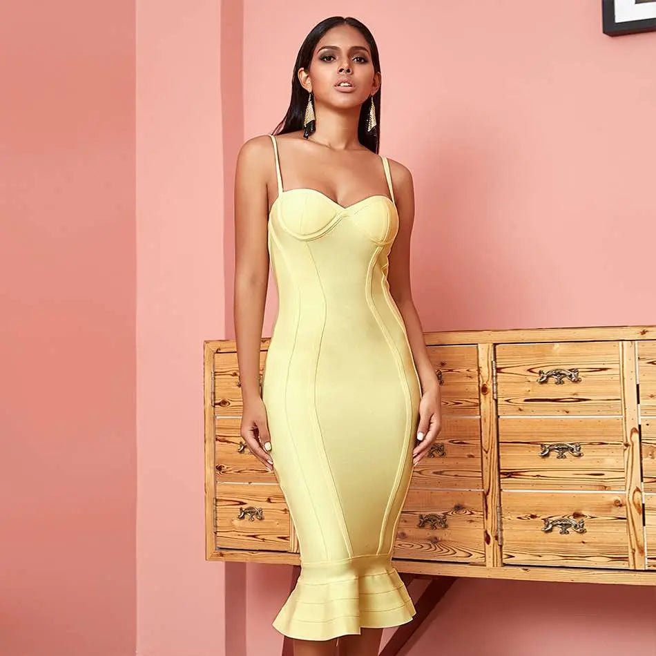 Mermaid Sexy Spaghetti Strap Bodycon Dress - Mscooco.co.uk