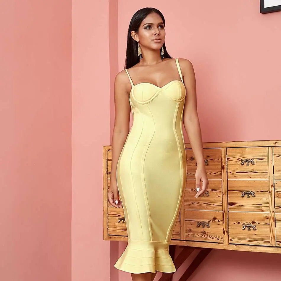 Mermaid Sexy Spaghetti Strap Bodycon Dress - Mscooco.co.uk