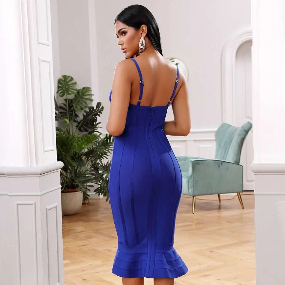 Mermaid Sexy Spaghetti Strap Bodycon Dress - Mscooco.co.uk