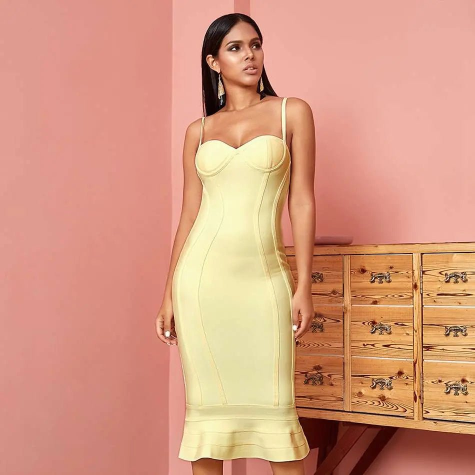 Mermaid Sexy Spaghetti Strap Bodycon Dress - Mscooco.co.uk