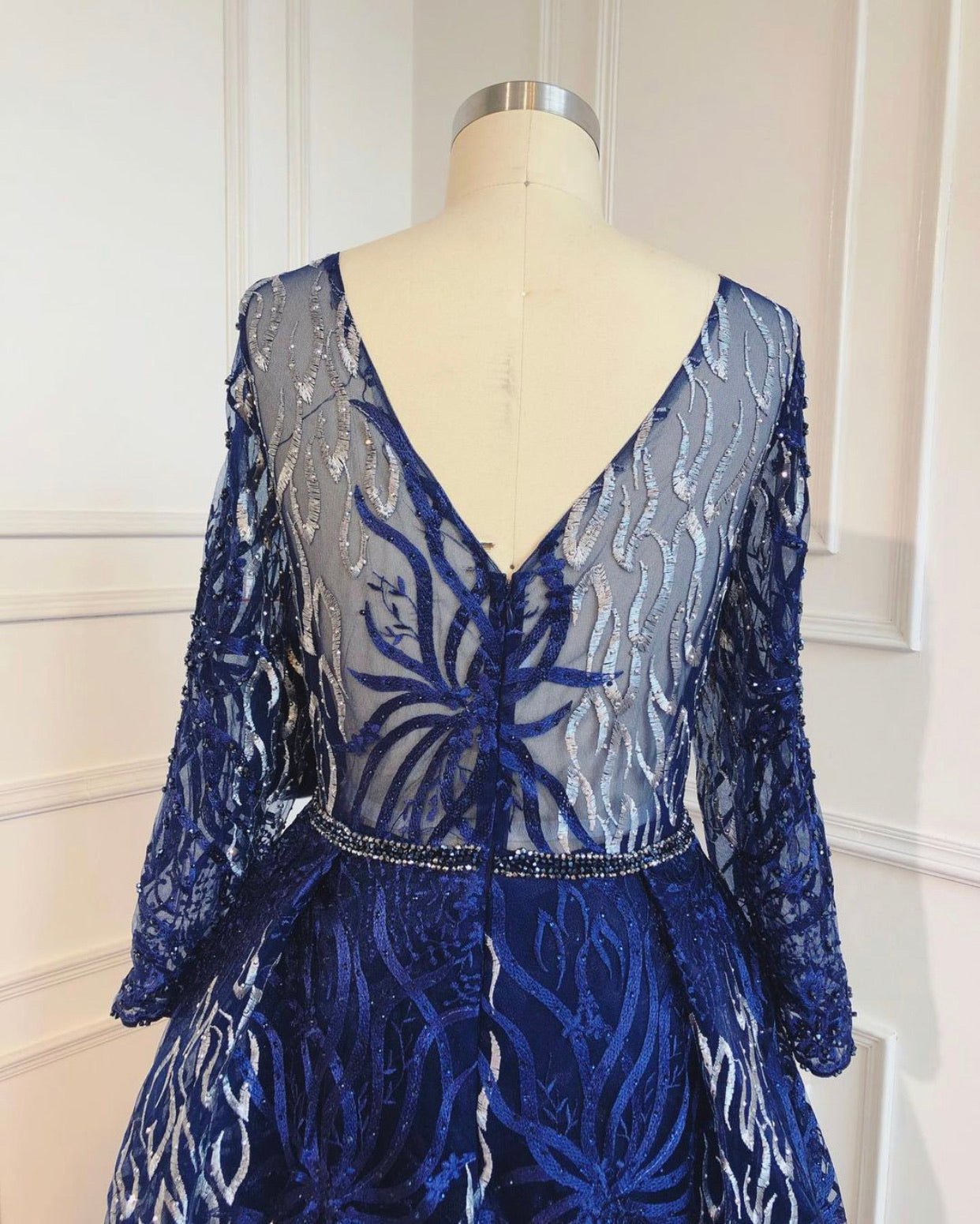 Mylene Long Sleeves Beading Crystal Formal Dress - Mscooco.co.uk