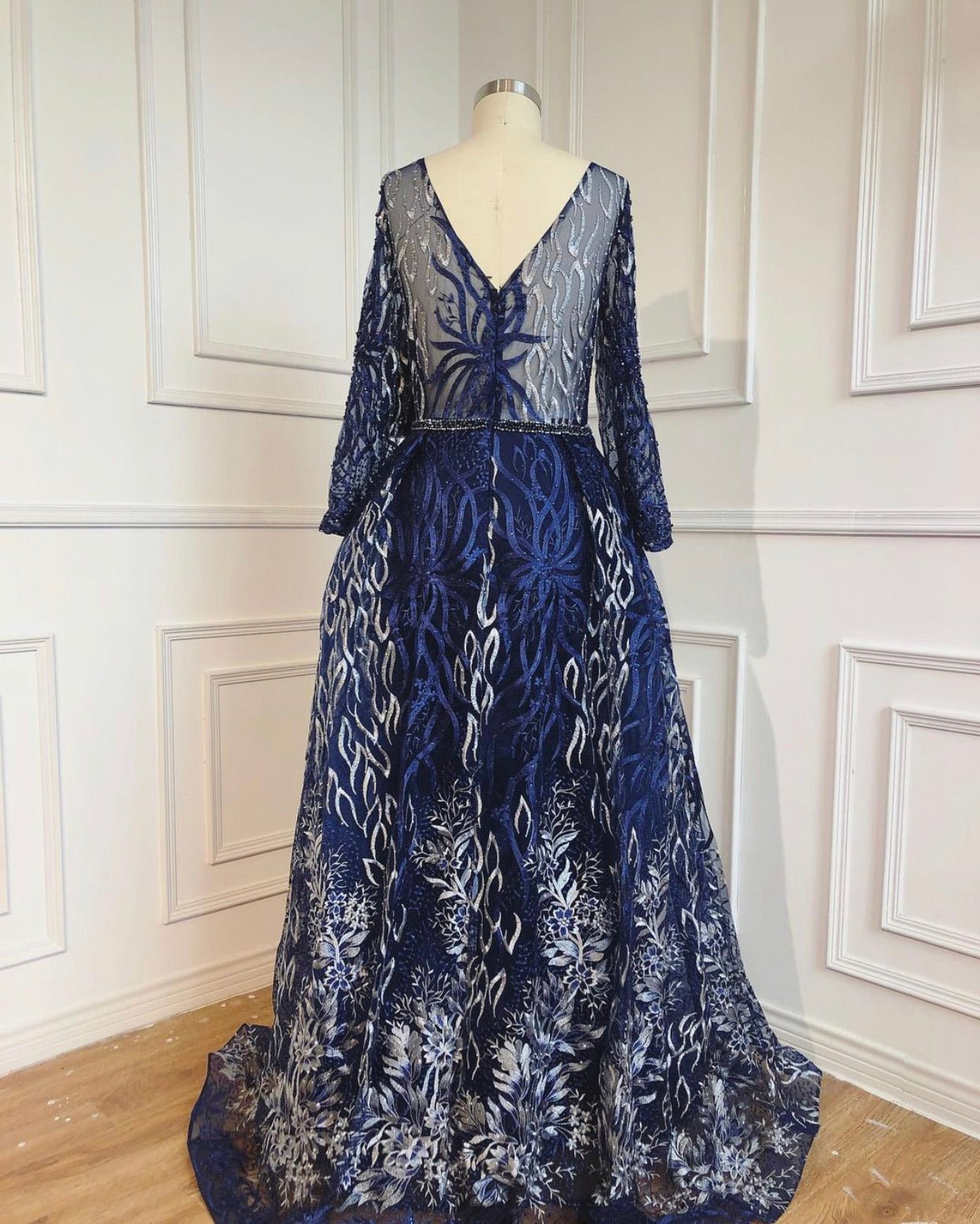 Mylene Long Sleeves Beading Crystal Formal Dress - Mscooco.co.uk