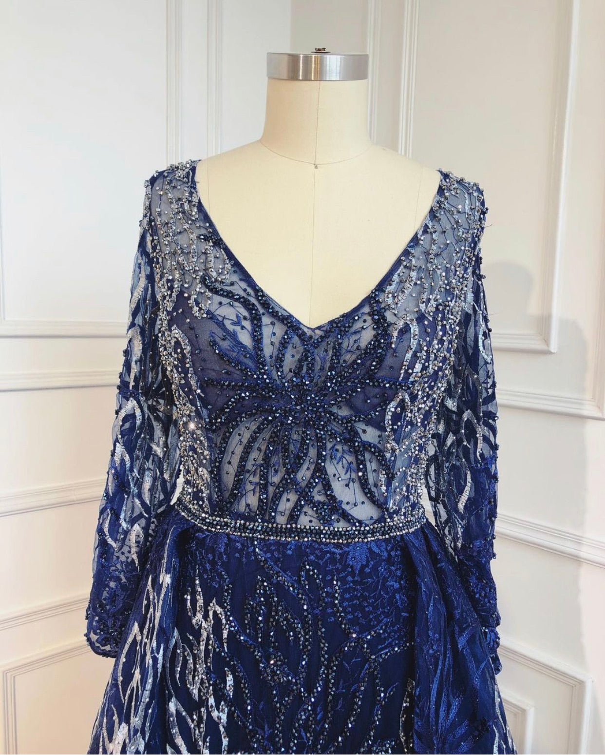 Mylene Long Sleeves Beading Crystal Formal Dress - Mscooco.co.uk