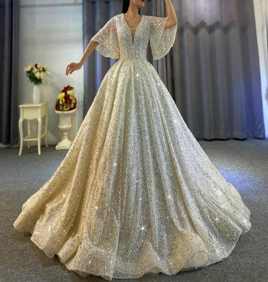 New Design Full Beading Wedding Dress - Mscooco.co.uk