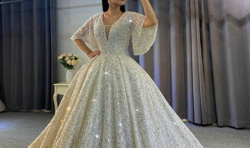 New Design Full Beading Wedding Dress - Mscooco.co.uk