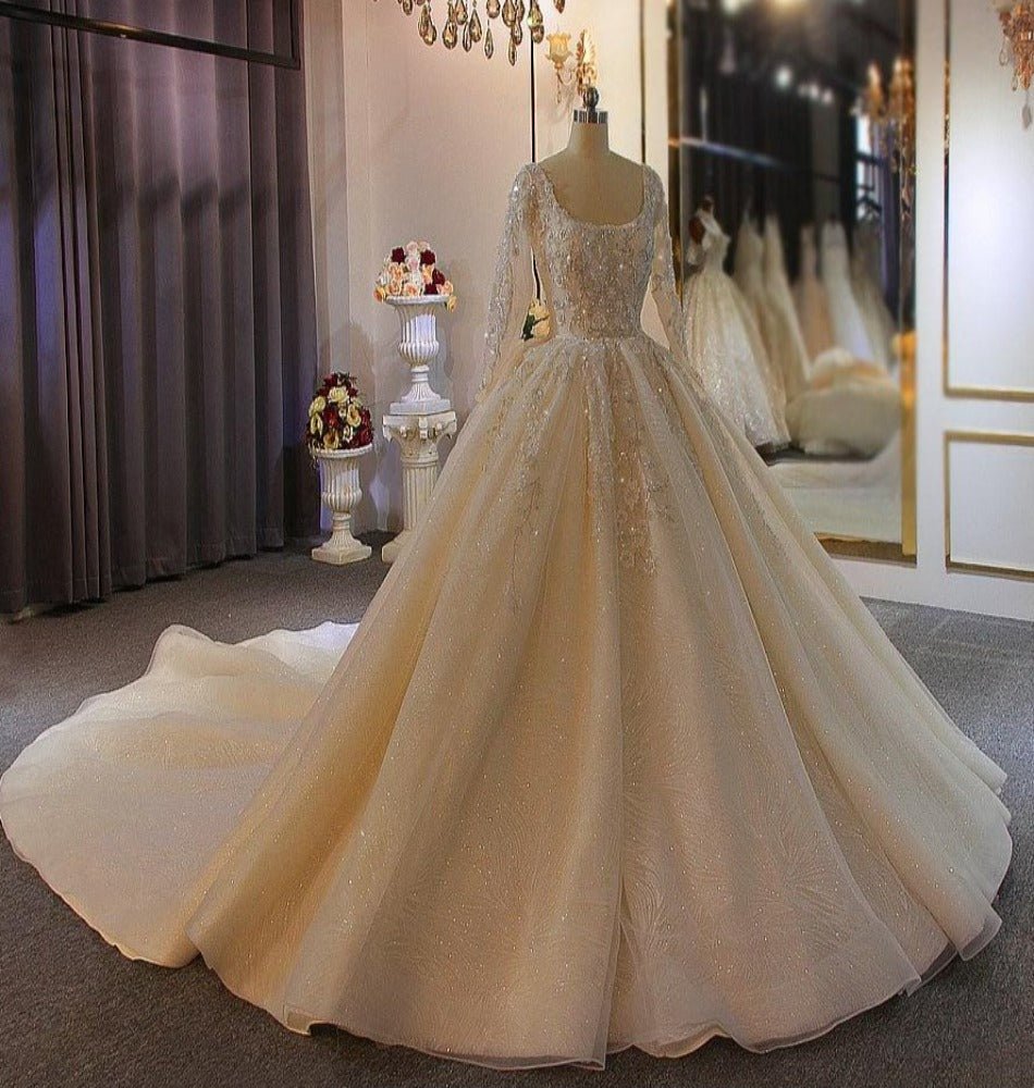New Design Lace Appliques Wedding Dress - Mscooco.co.uk