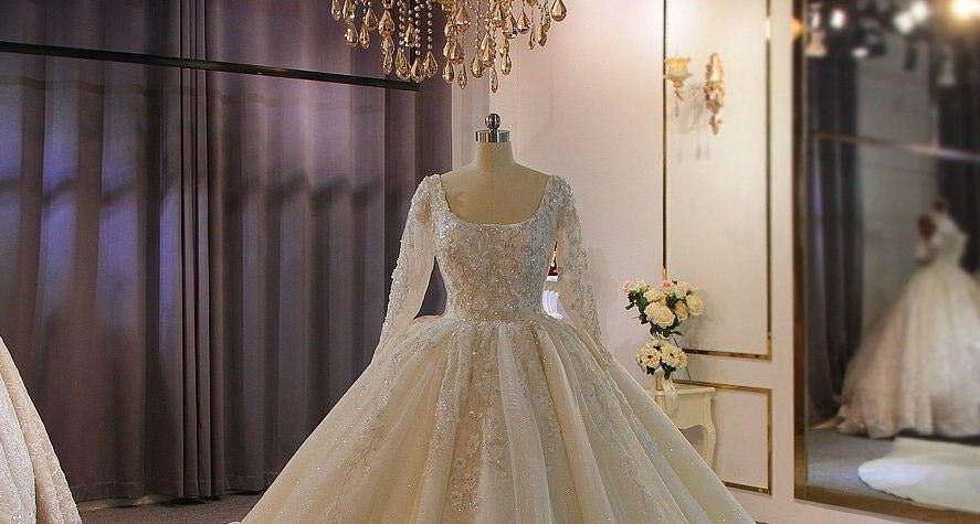 New Design Lace Appliques Wedding Dress - Mscooco.co.uk