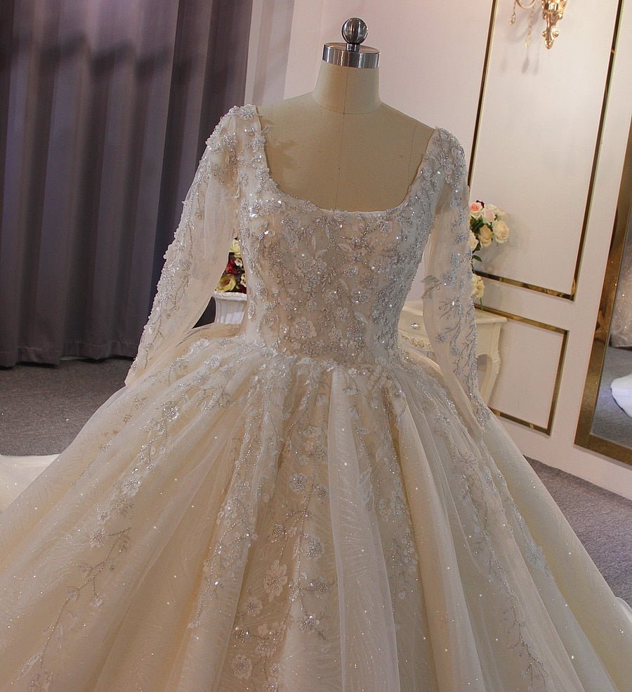 New Design Lace Appliques Wedding Dress - Mscooco.co.uk