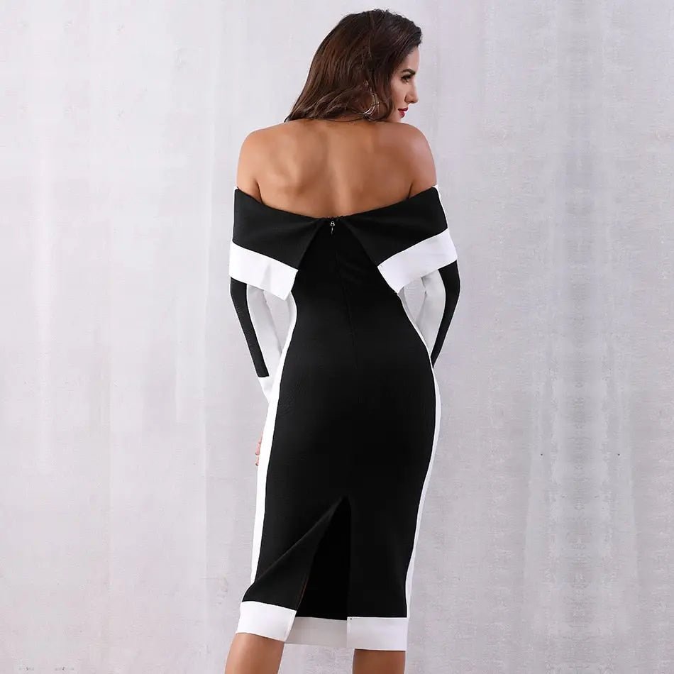 New Long Sleeve Bodycon Bandage Dress - Mscooco.co.uk
