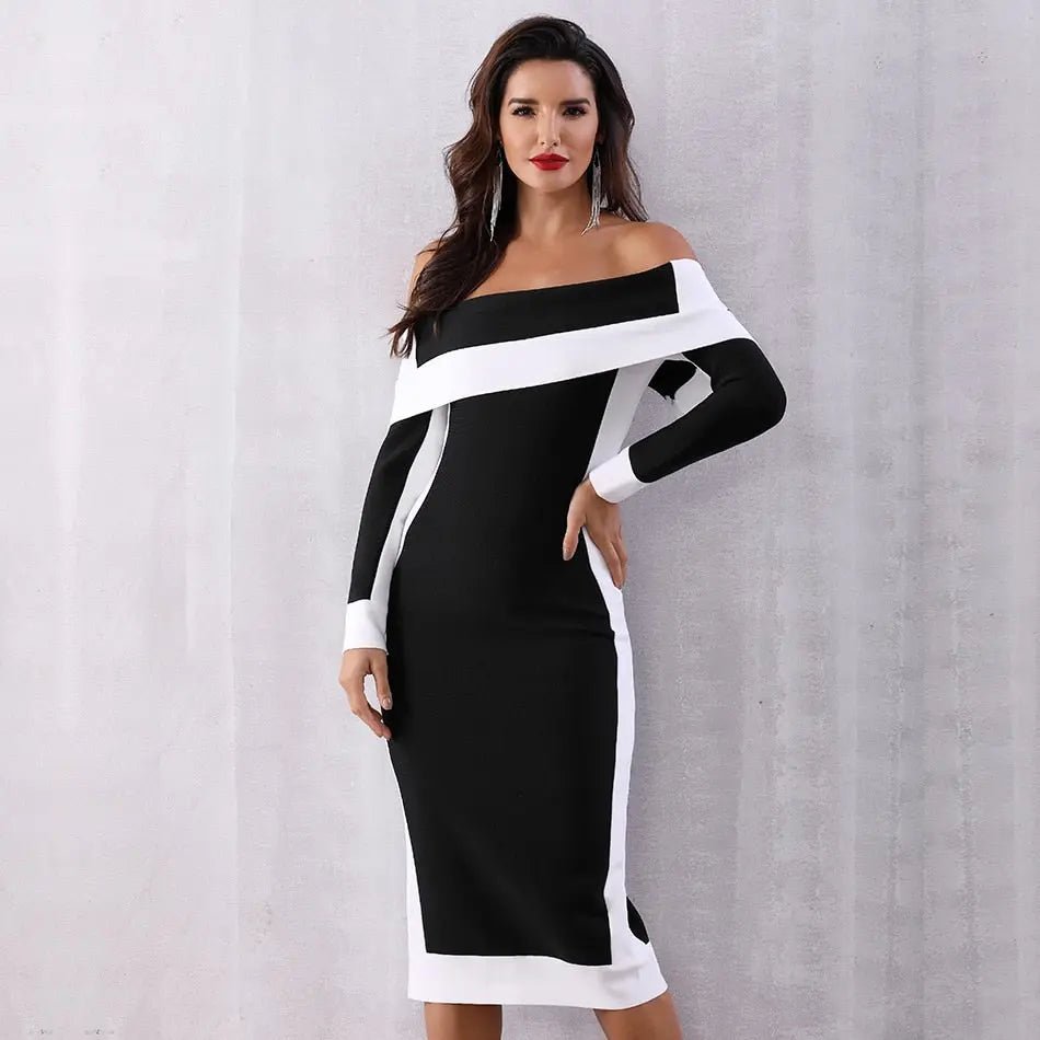 New Long Sleeve Bodycon Bandage Dress - Mscooco.co.uk