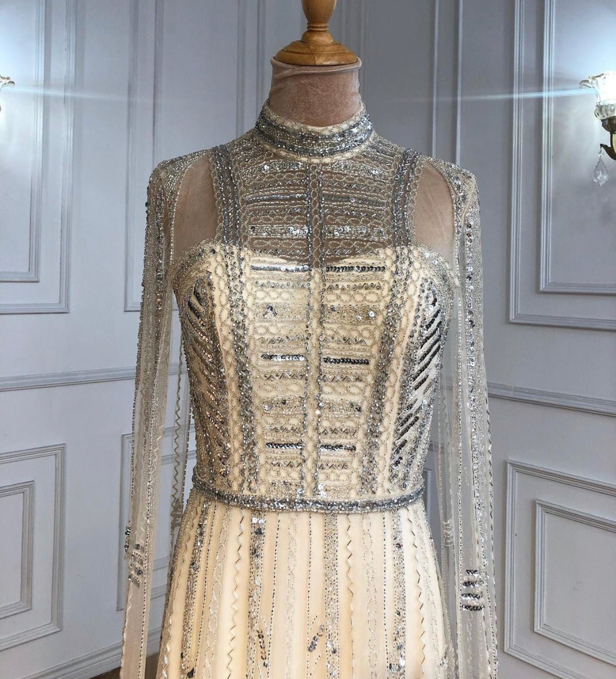 Noel Beading Embellished Evening Dress - Mscooco.co.uk