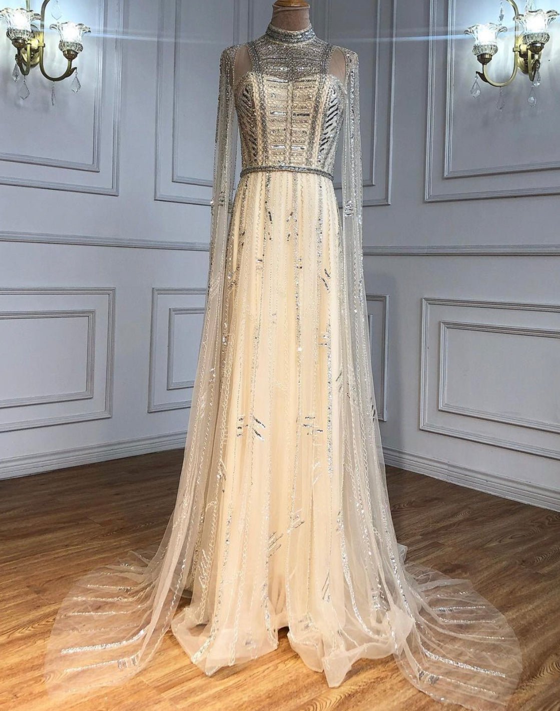 Noel Beading Embellished Evening Dress - Mscooco.co.uk