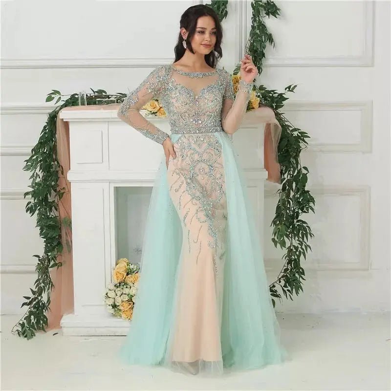 NURA - Crystal Luxury Evening Gowns - Mscooco.co.uk