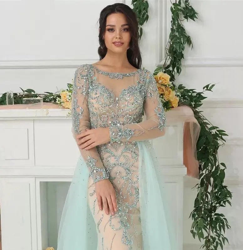 NURA - Crystal Luxury Evening Gowns - Mscooco.co.uk
