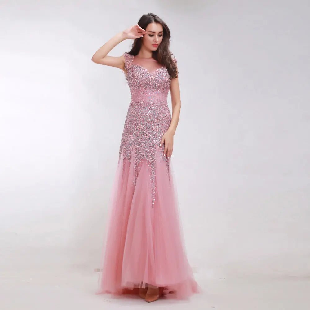 Promise Mermaid Crystal Beading Prom Dress - Mscooco.co.uk