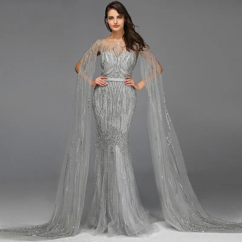 RANIA - Beaded Embellished Gown - Mscooco.co.uk