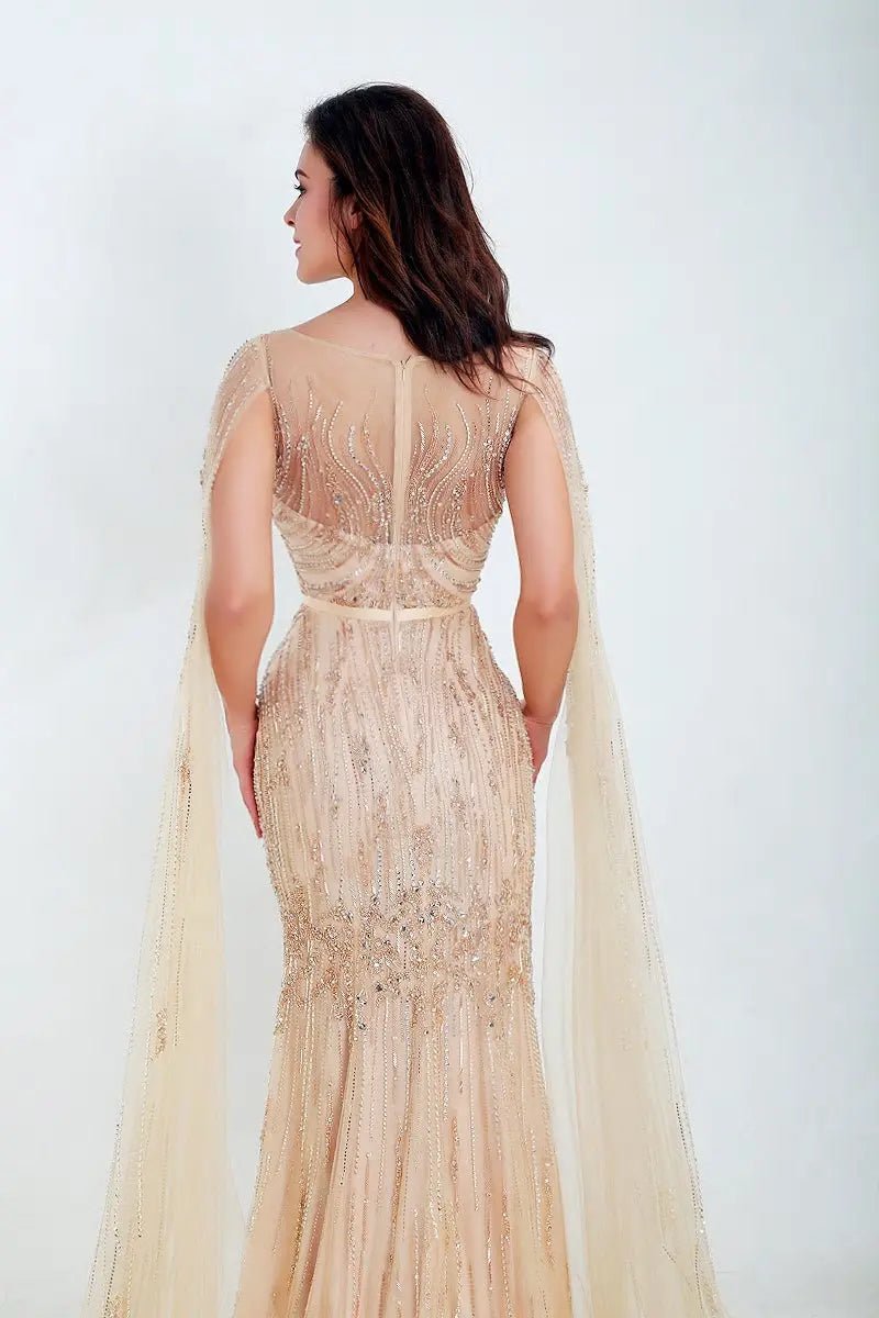 RANIA - Beaded Embellished Gown - Mscooco.co.uk