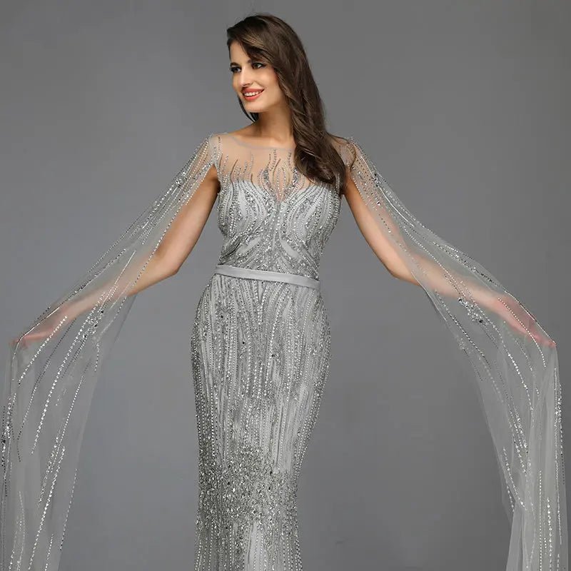 RANIA - Beaded Embellished Gown - Mscooco.co.uk