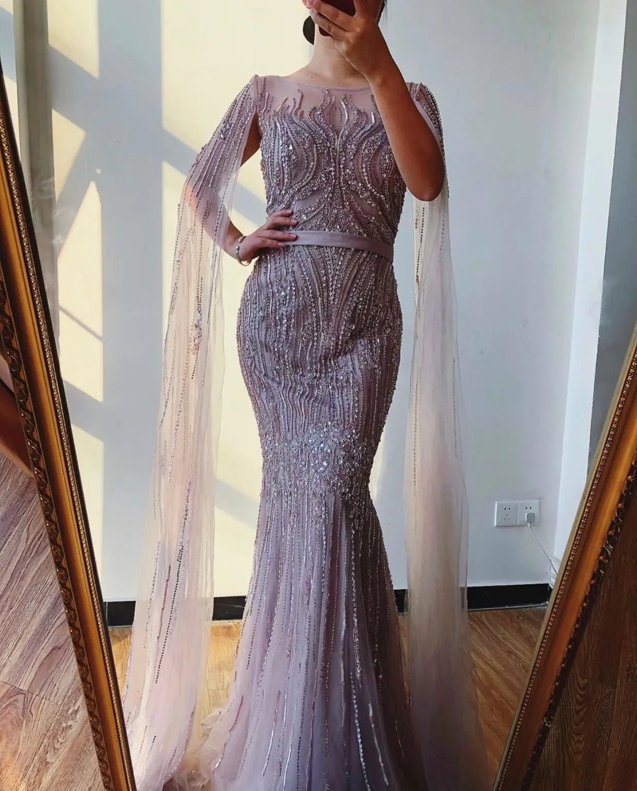 RANIA - Beaded Embellished Gown - Mscooco.co.uk
