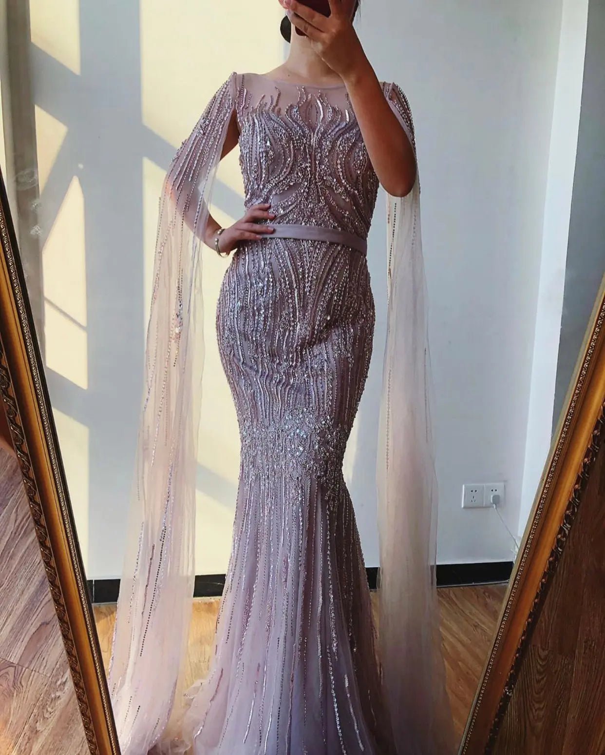 RANIA - Beaded Embellished Gown - Mscooco.co.uk