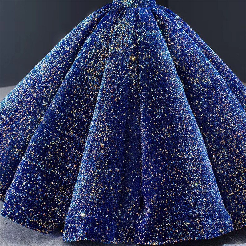 Rose Gold Luxury Sequins Sparkle Bridal Gowns - Mscooco.co.uk