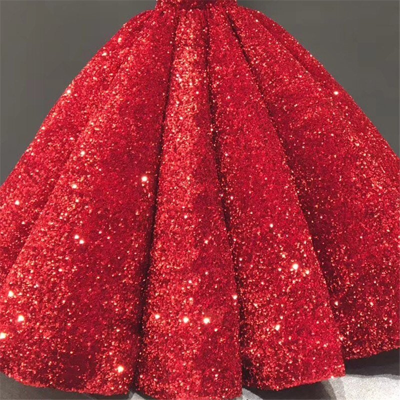 Rose Gold Luxury Sequins Sparkle Bridal Gowns - Mscooco.co.uk