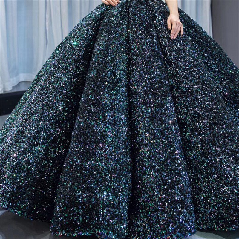 Rose Gold Luxury Sequins Sparkle Bridal Gowns - Mscooco.co.uk