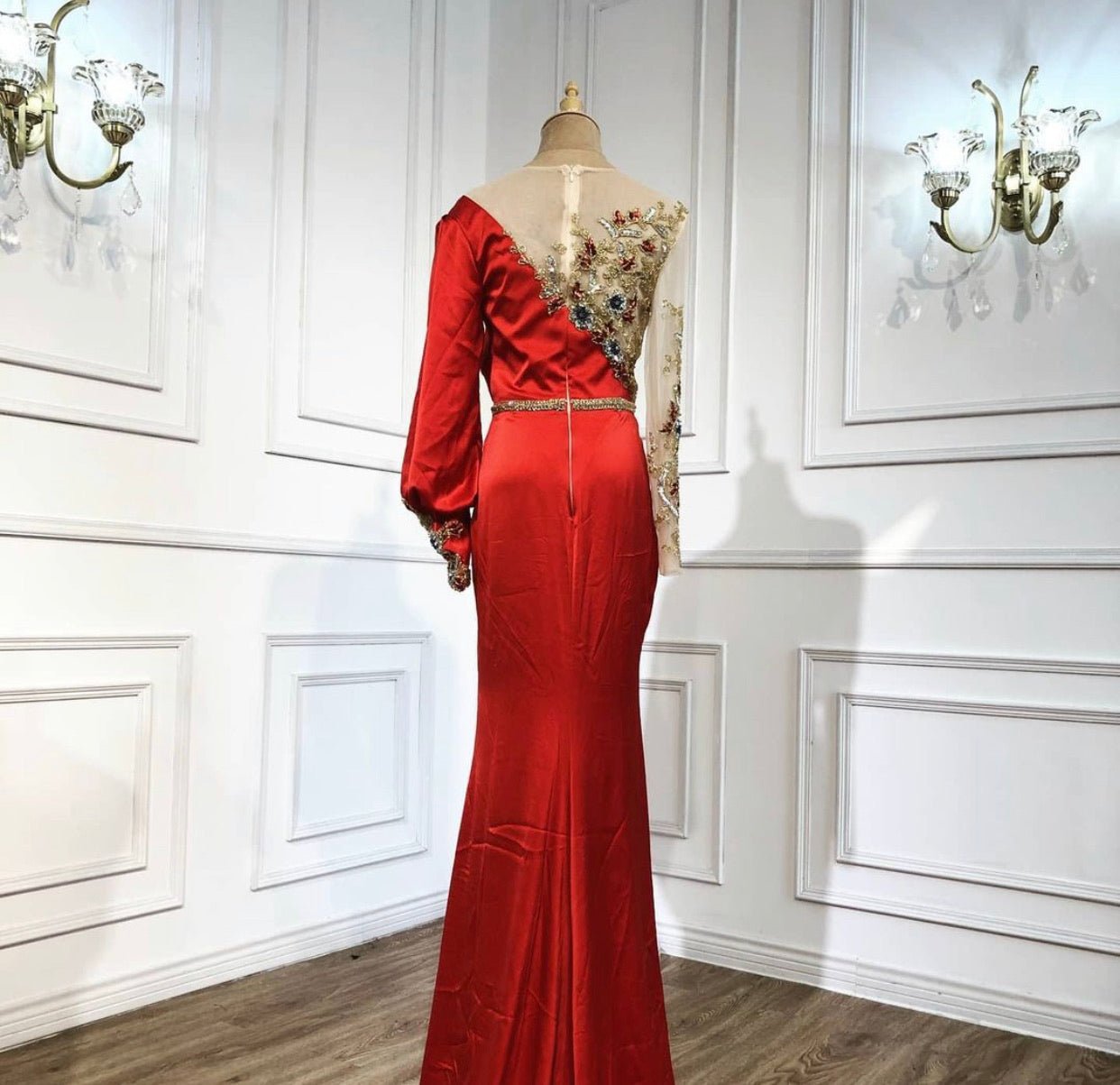 Sofiaa Mermaid Beading Flowers Formal Dress - Mscooco.co.uk