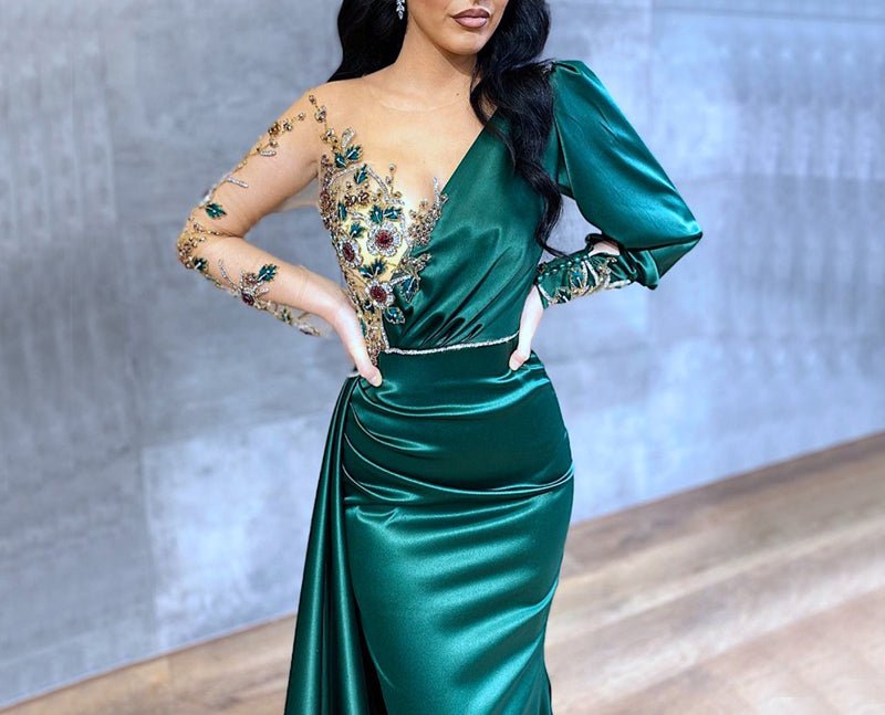 Sofiaa Mermaid Beading Flowers Formal Dress - Mscooco.co.uk